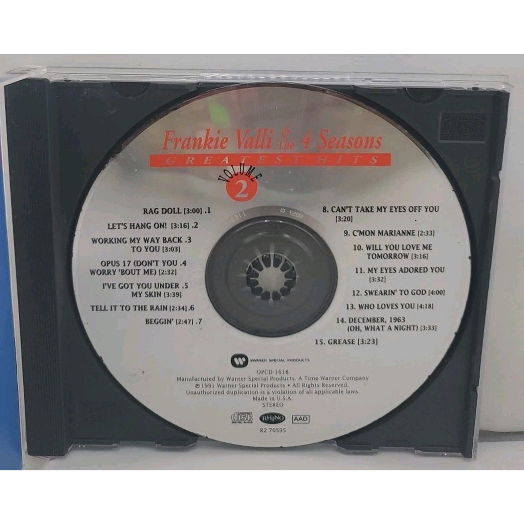 Greatest Hits 2 by Valli, Frankie & Four Seasons (CD, 1991)