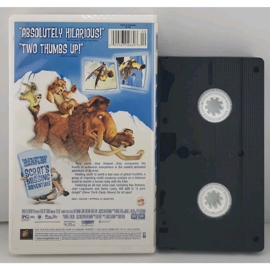 Ice Age (VHS, 2002, Includes Bonus Short "Scrats Mising Adventure")