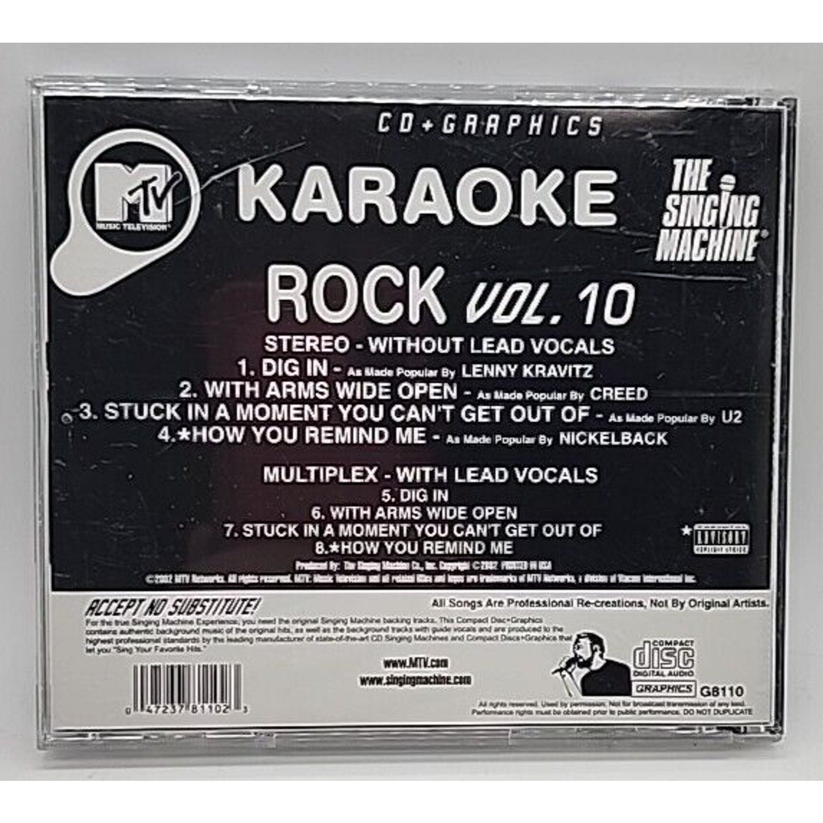 Karaoke: Mtv Rock 10 - Audio CD By Various Artists