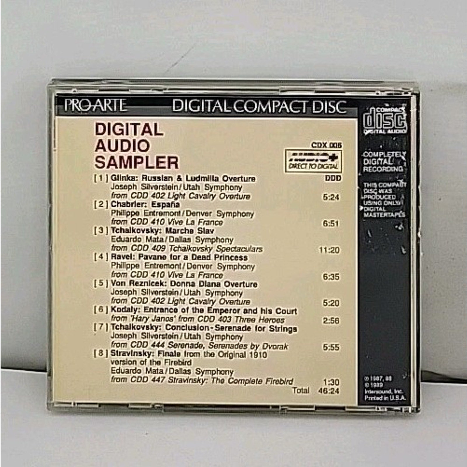 1989 ProArte CD All Digital Sampler Classical Music Compilation Review