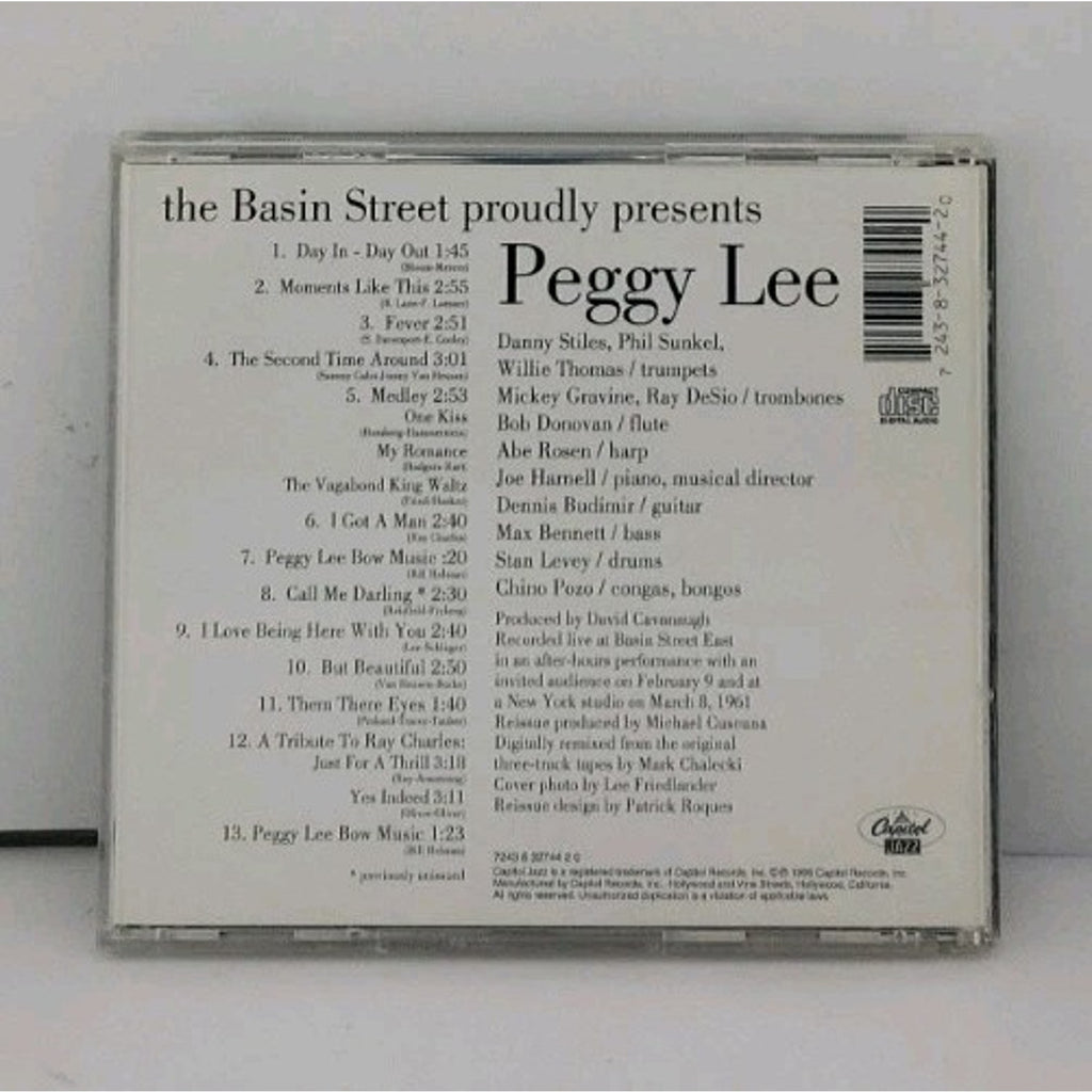 Live at Basin Street East by Peggy Lee (CD, 1995)