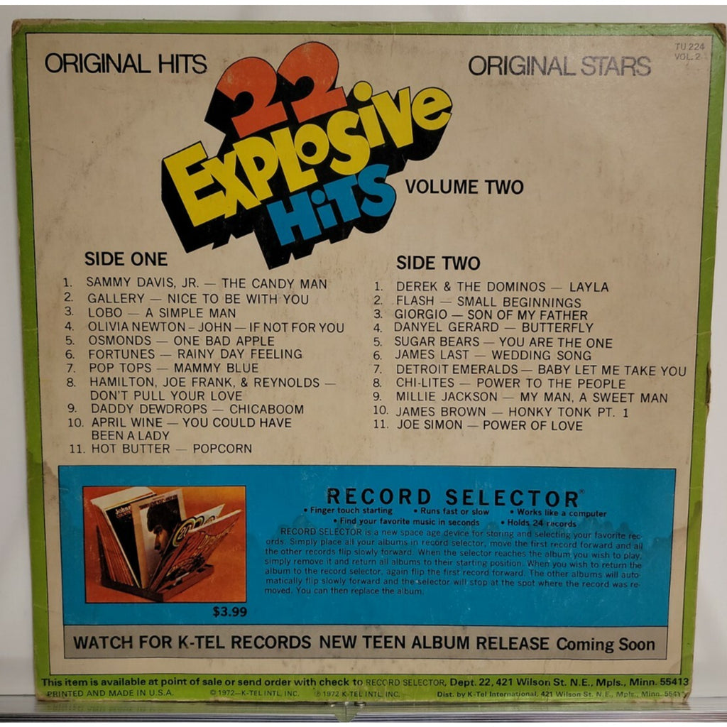 Various – 22 Explosive Hits, Vol 2 (Vinyl)