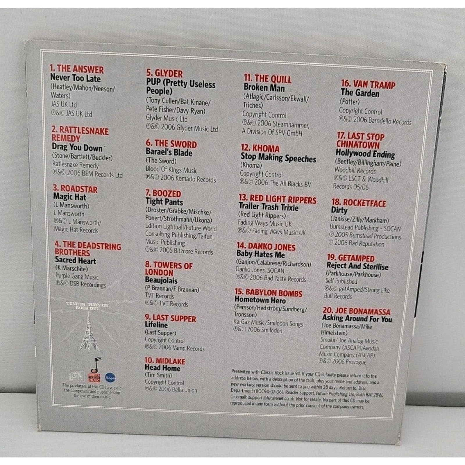 Classic Rock Presents Tune In, Turn On, Rock Out! CD