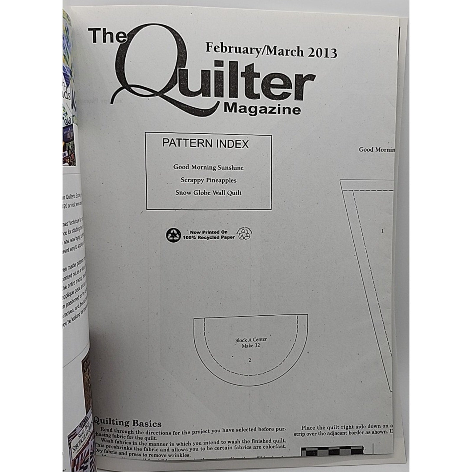 24th Anniversary Issue The Quilter Magazine