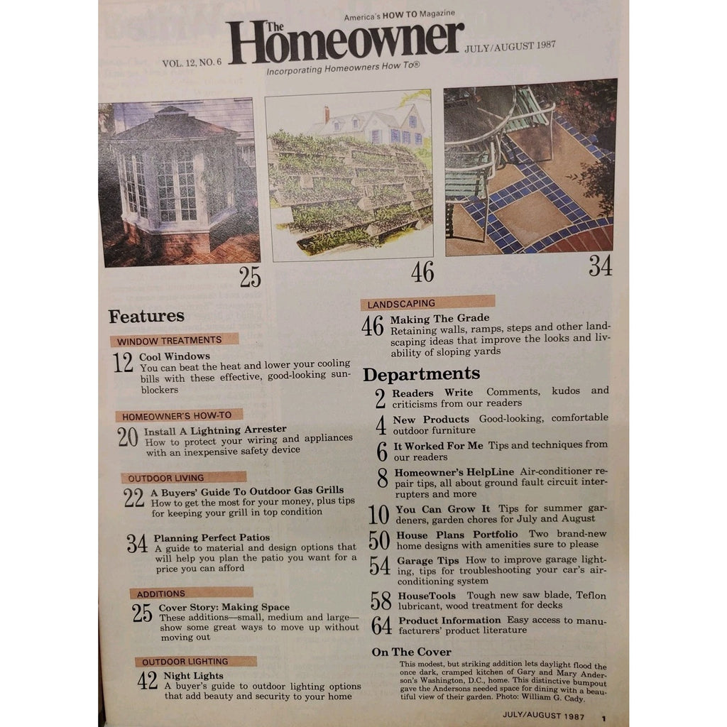 HomeOwner Magazine July/August 1987