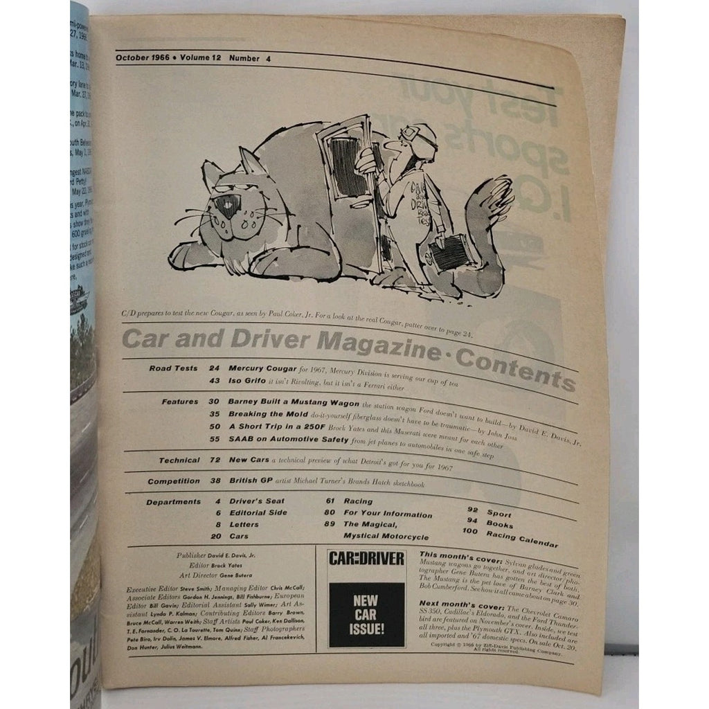 Car And Driver Magazine - October 1966 - Volume 12 Number 4