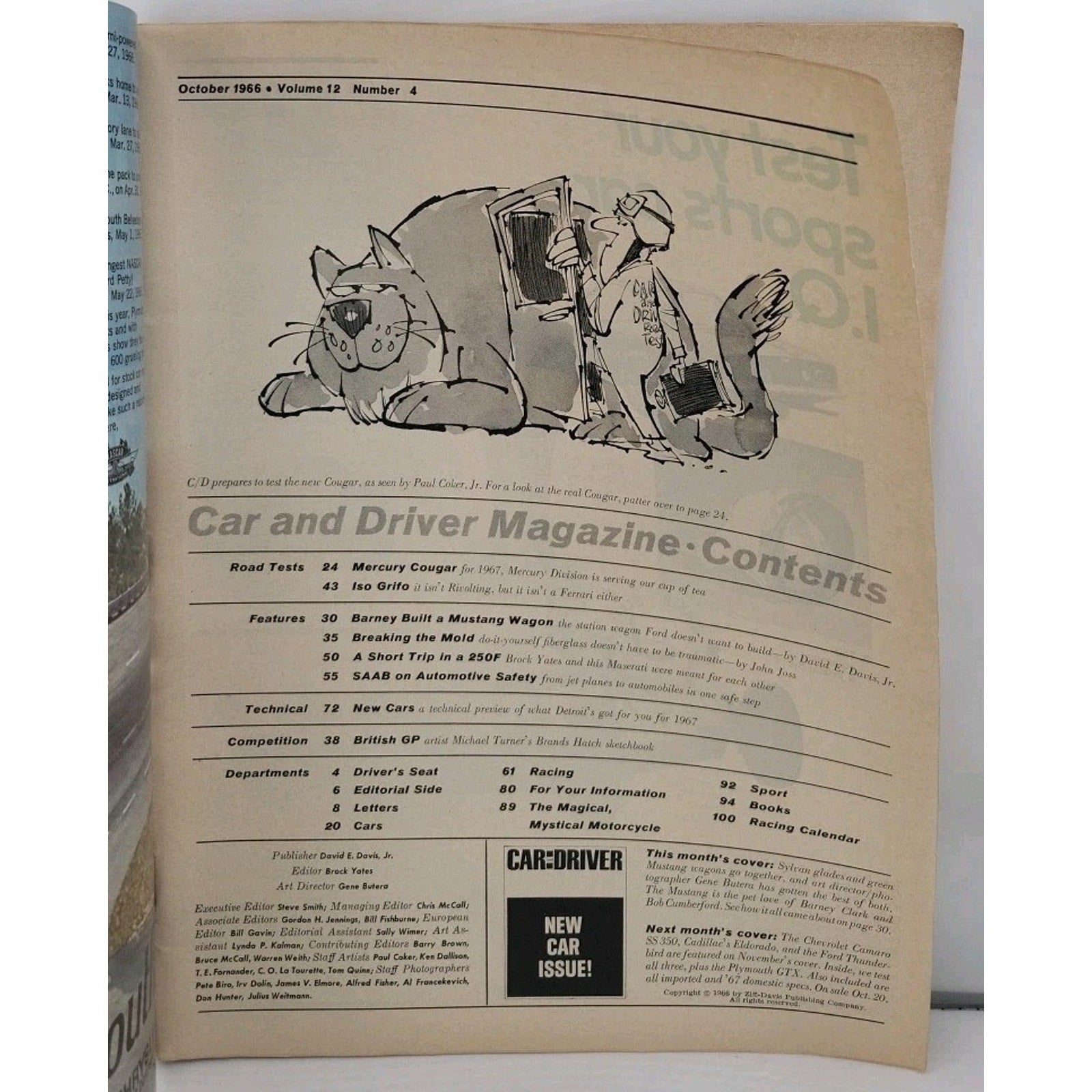 Car And Driver Magazine - October 1966 - Volume 12 Number 4