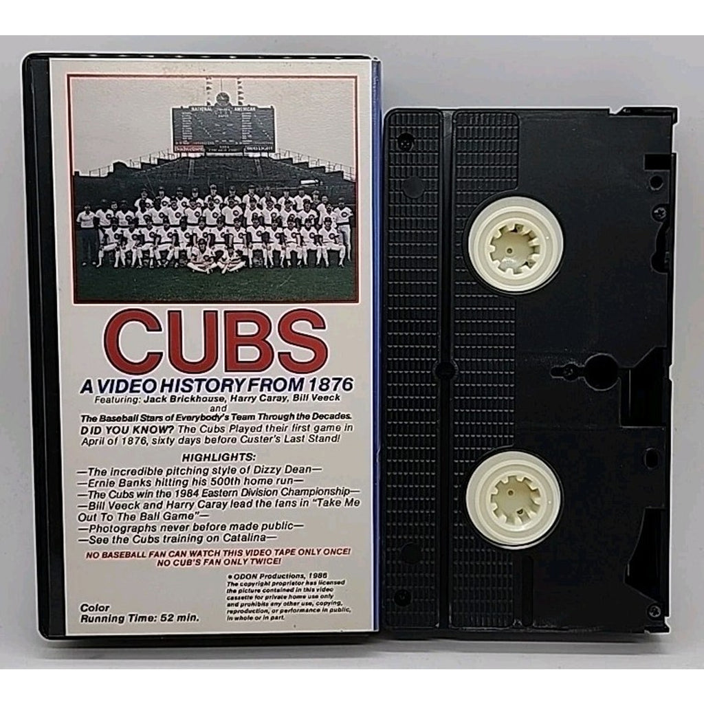 CUBS: A Video History from 1876 - VHS, 1986, 52 Minutes - Major League Baseball