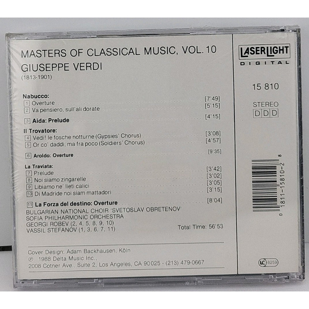 Masters of Classical Music by G. Verdi (CD, 1990) *Brand New*