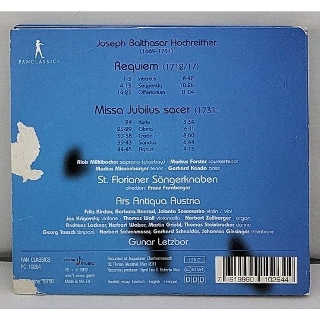 Requiem/Missa Jubilus Sacer by Hochreither / Letzbor (CD, 2012)