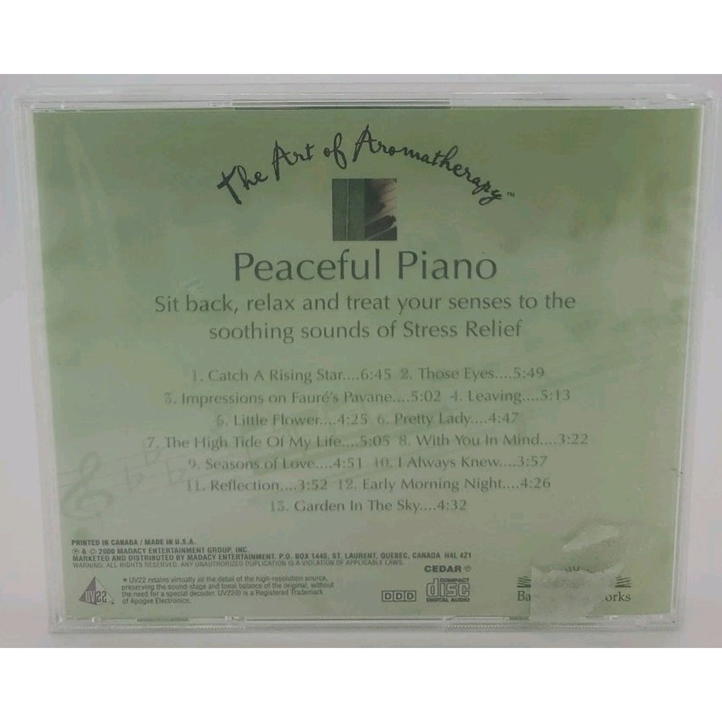 The Art Of Aromatherapy Peaceful Piano Soothing Sounds Of Stress Relief CD *New*