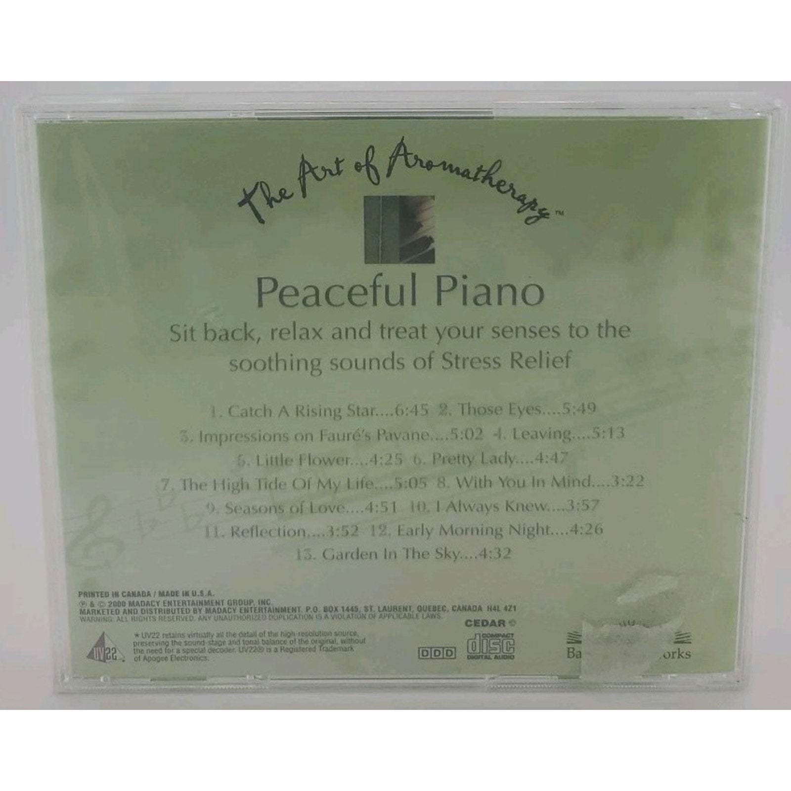 The Art Of Aromatherapy Peaceful Piano Soothing Sounds Of Stress Relief CD *New*