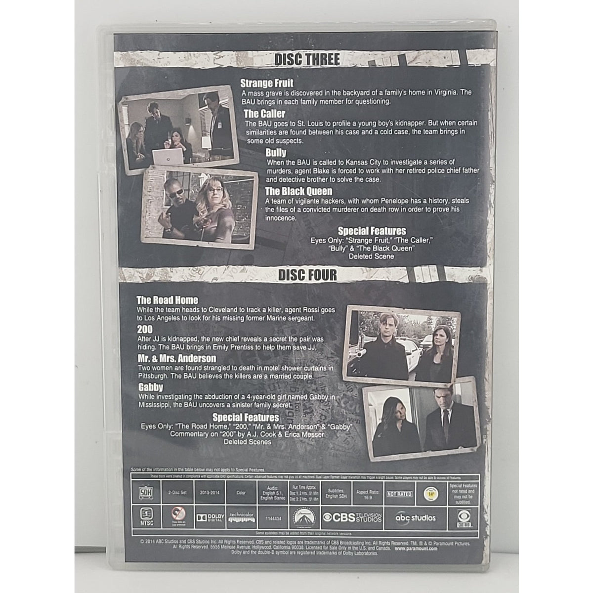 Criminal Minds DVD Season 9 Discs 3 & 4 Only