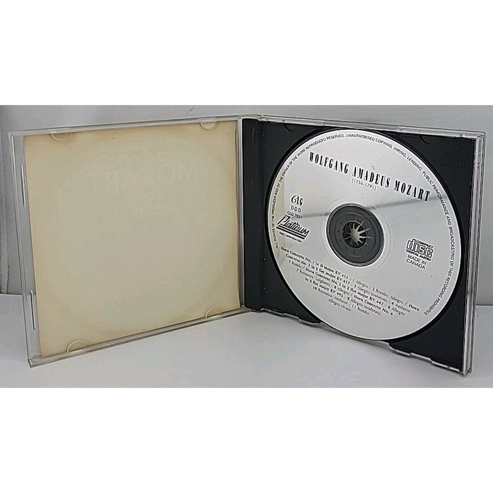 Wolfgang Amadeus Mozart - 4 Horn Concertos 1756-1791 CD