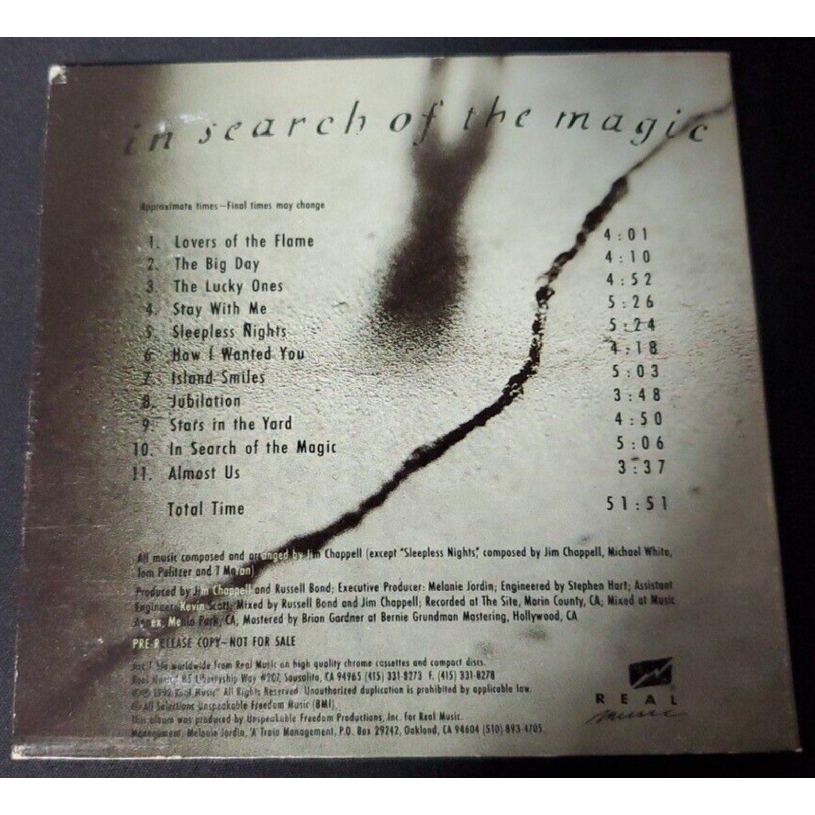 In Search Of The Magic By Jim Chappell Promo (CD)