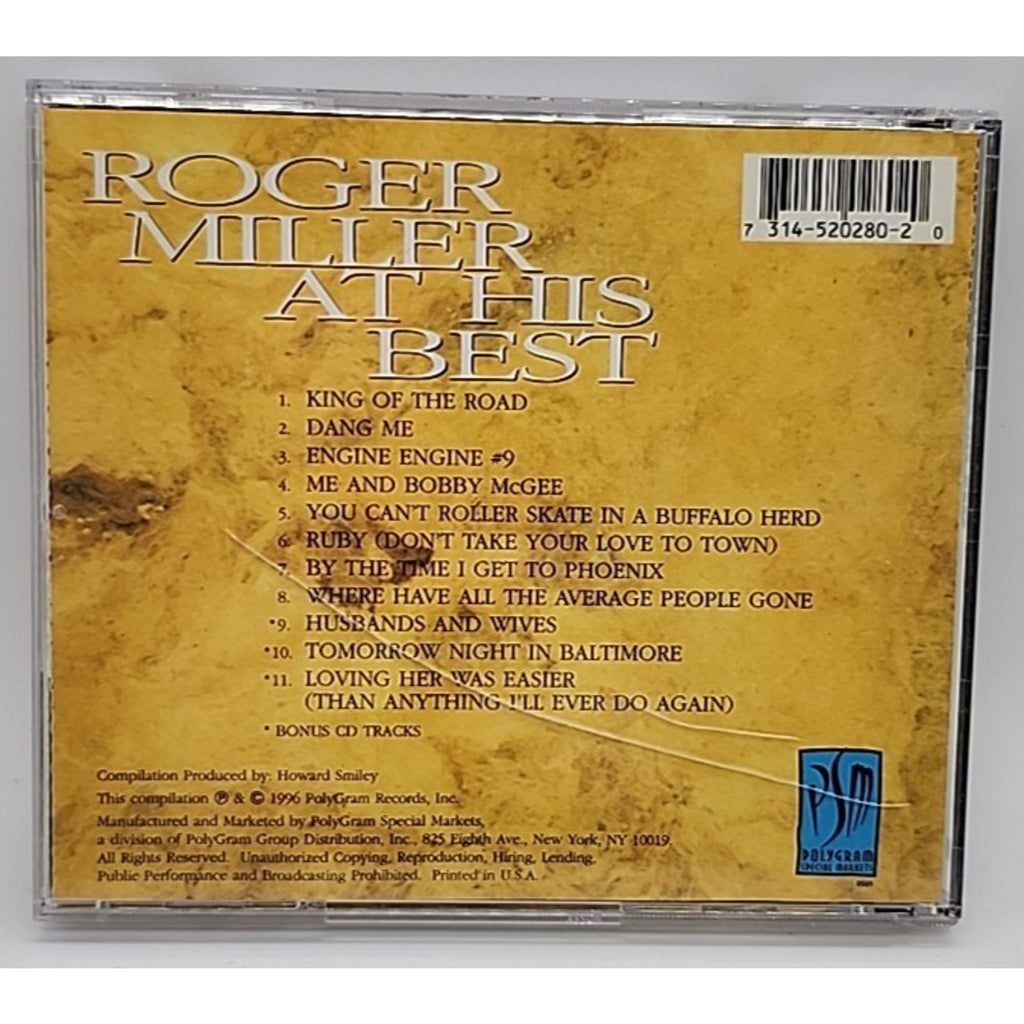 At His Best by Roger Miller (CD, 1995)