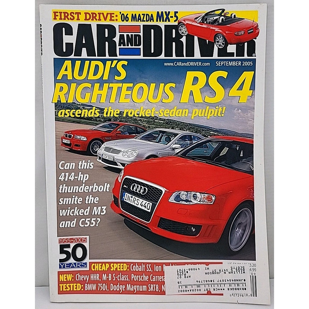 Car And Driver Magazine - September 2005 - Volume 51 Number 3
