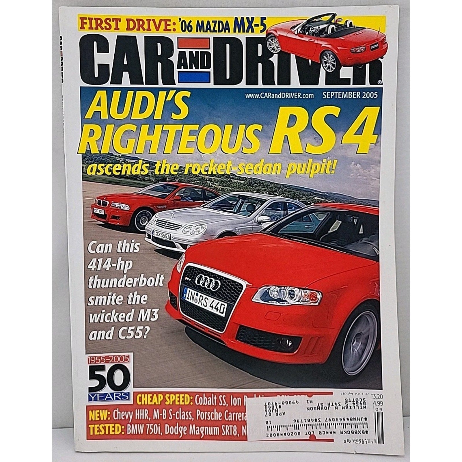 Car And Driver Magazine - September 2005 - Volume 51 Number 3