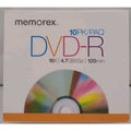 Memorex DVD+R 10 Pack - 16X, 4.7GB, 120 mins Individual Jewel Cases Open Box