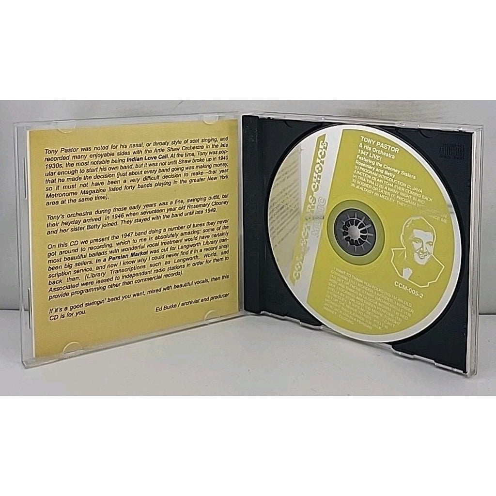 1947 Live by Tony Pastor (CD, Dec-2004, Collectors' Choice Music)