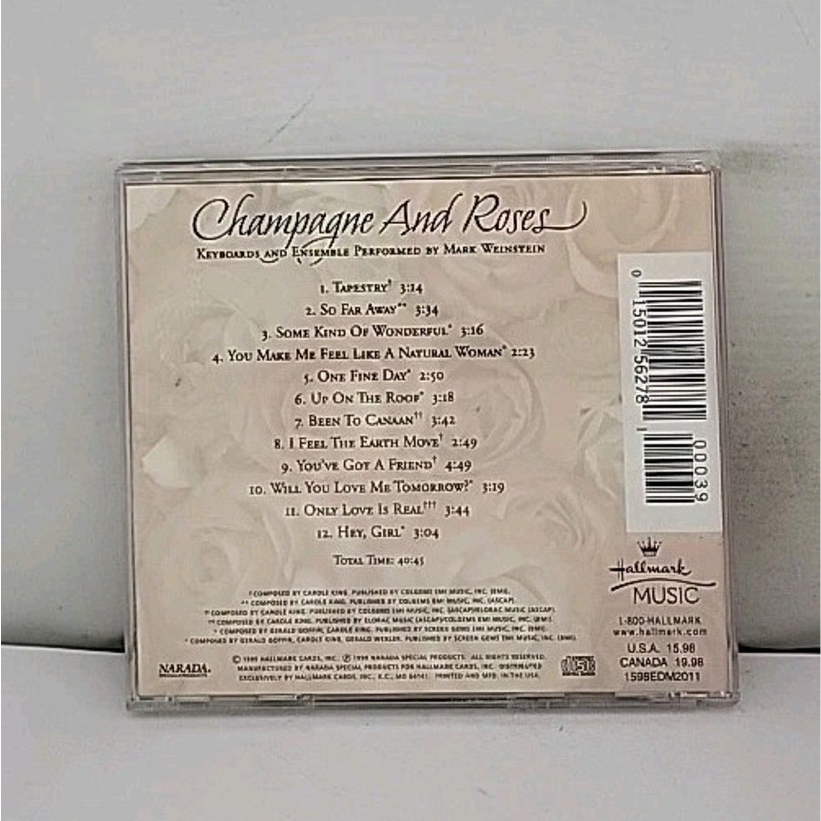 Champagne And Roses Featuring The Songs Of Carole King CD Mark Weinstein