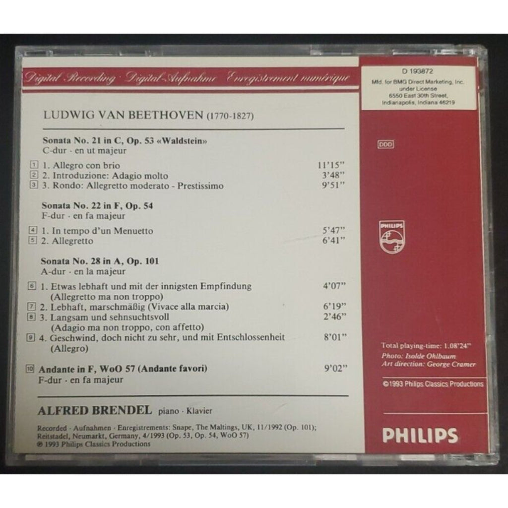 Beethoven - Piano Sonatas Op. 53,54 & 101 (CD)