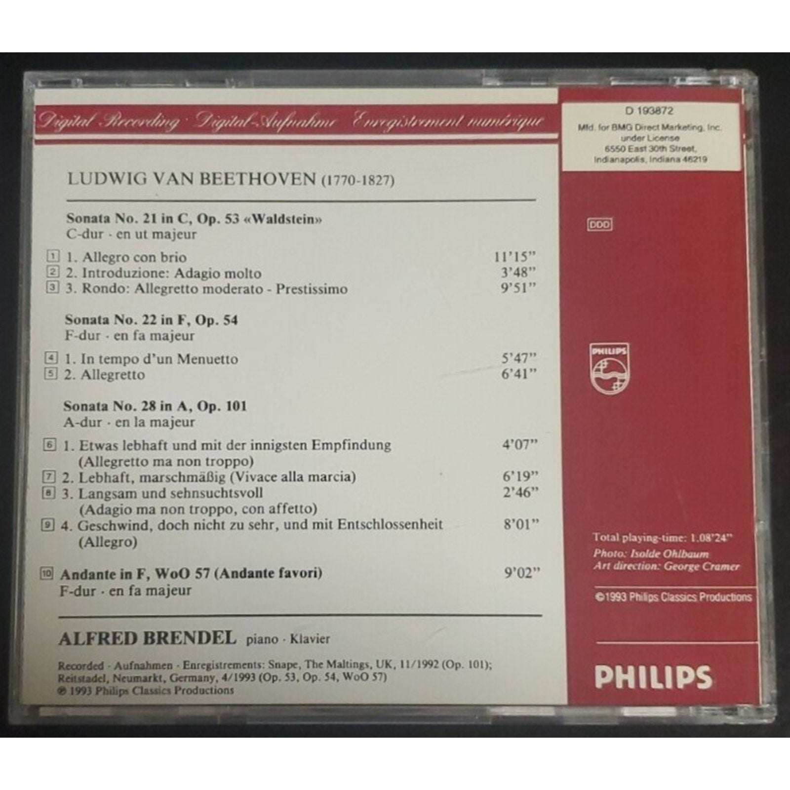 Beethoven - Piano Sonatas Op. 53,54 & 101 (CD)