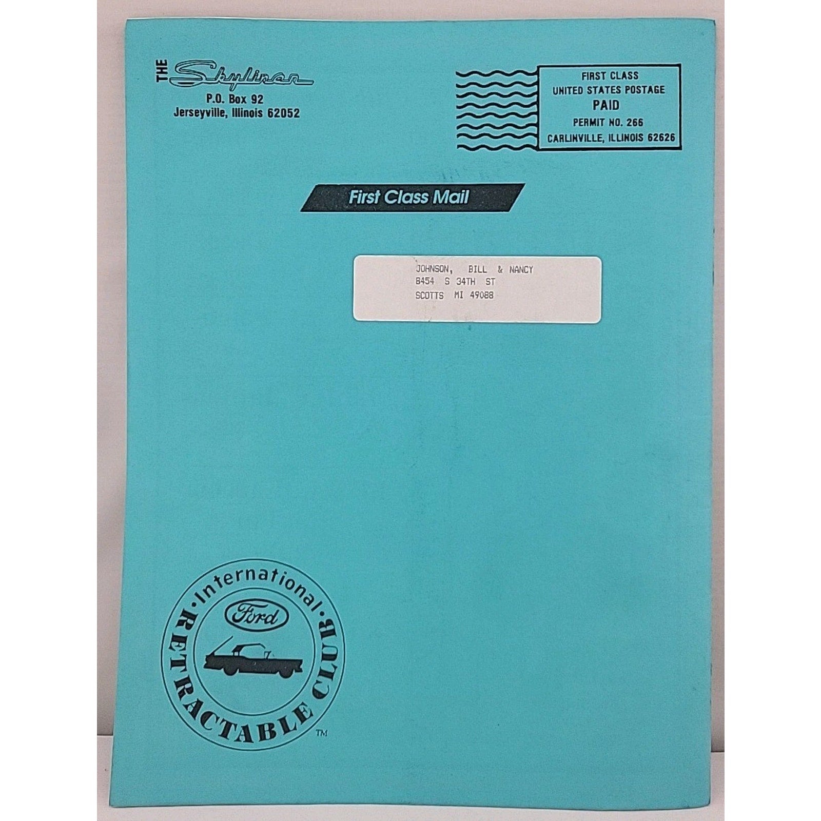 The Skyliner - International Retractable Club - November 1991 Number 130