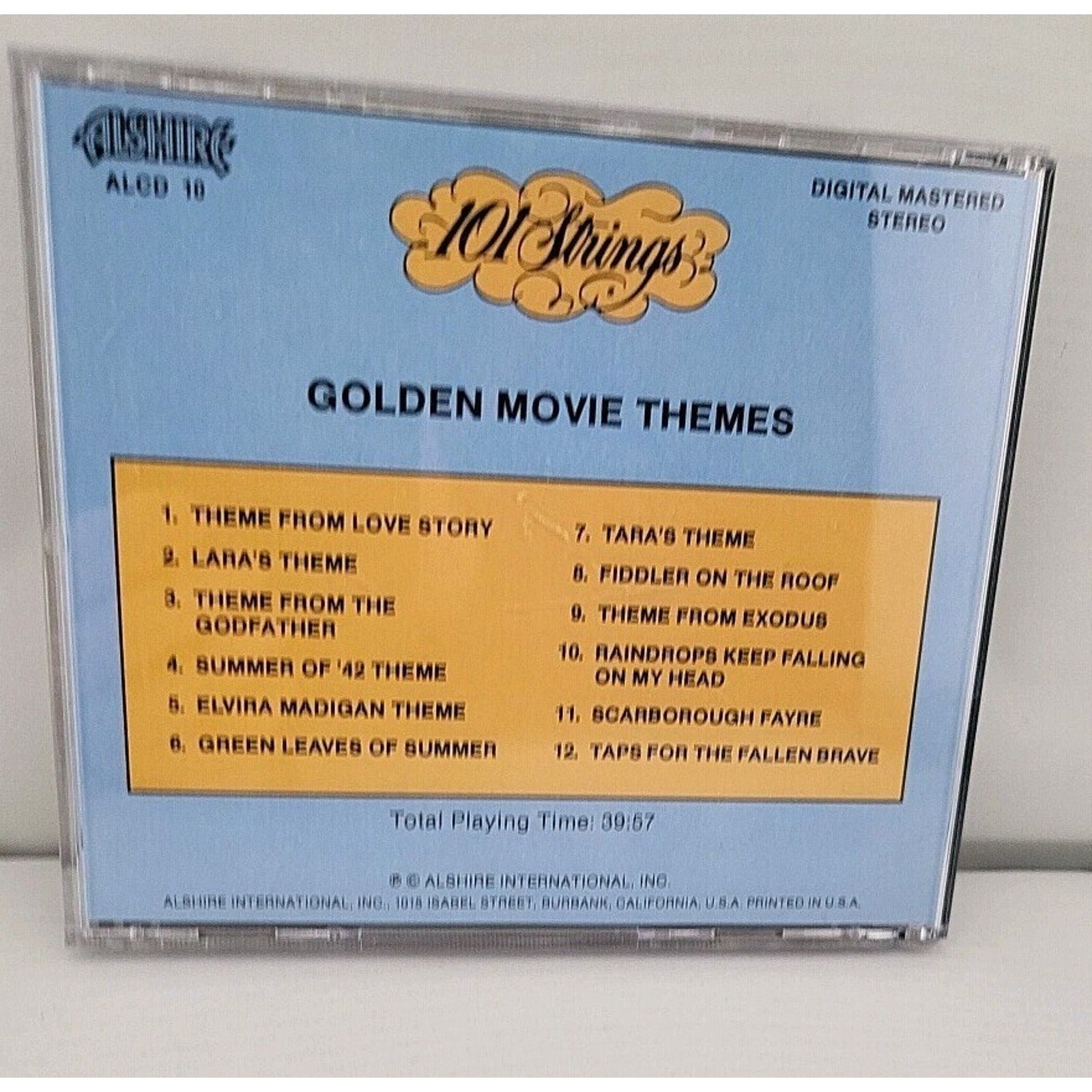 Golden Movie Themes by 101 Strings Orchestra CD 1996 1986 Alshire