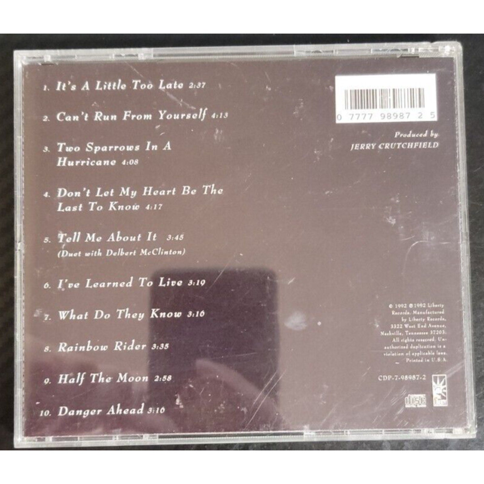 Tanya Tucker, Can't Run From Yourself (CD, 1992, BMG)
