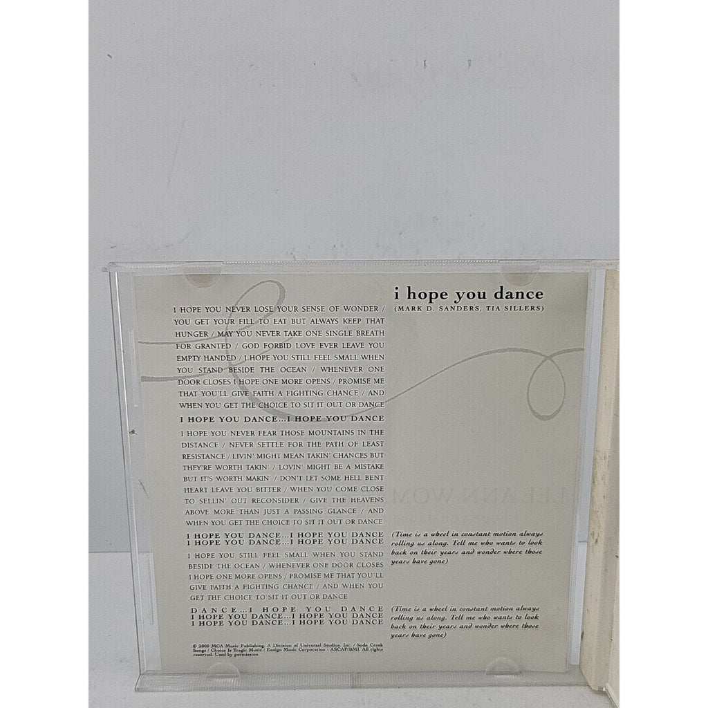 I Hope You Dance [Single] by Lee Ann Womack (CD, Jan-2001, MCA Nashville)