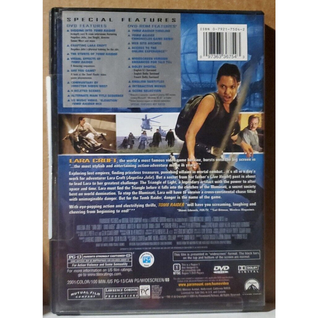 Lara Croft: Tomb Raider (DVD, 2001, Widescreen)
