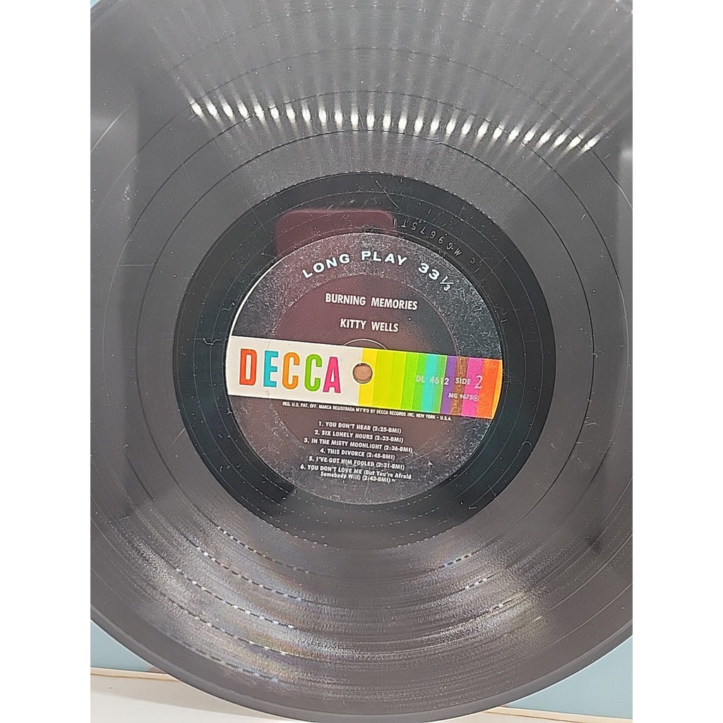 Kitty Wells Burning Memories (Record)