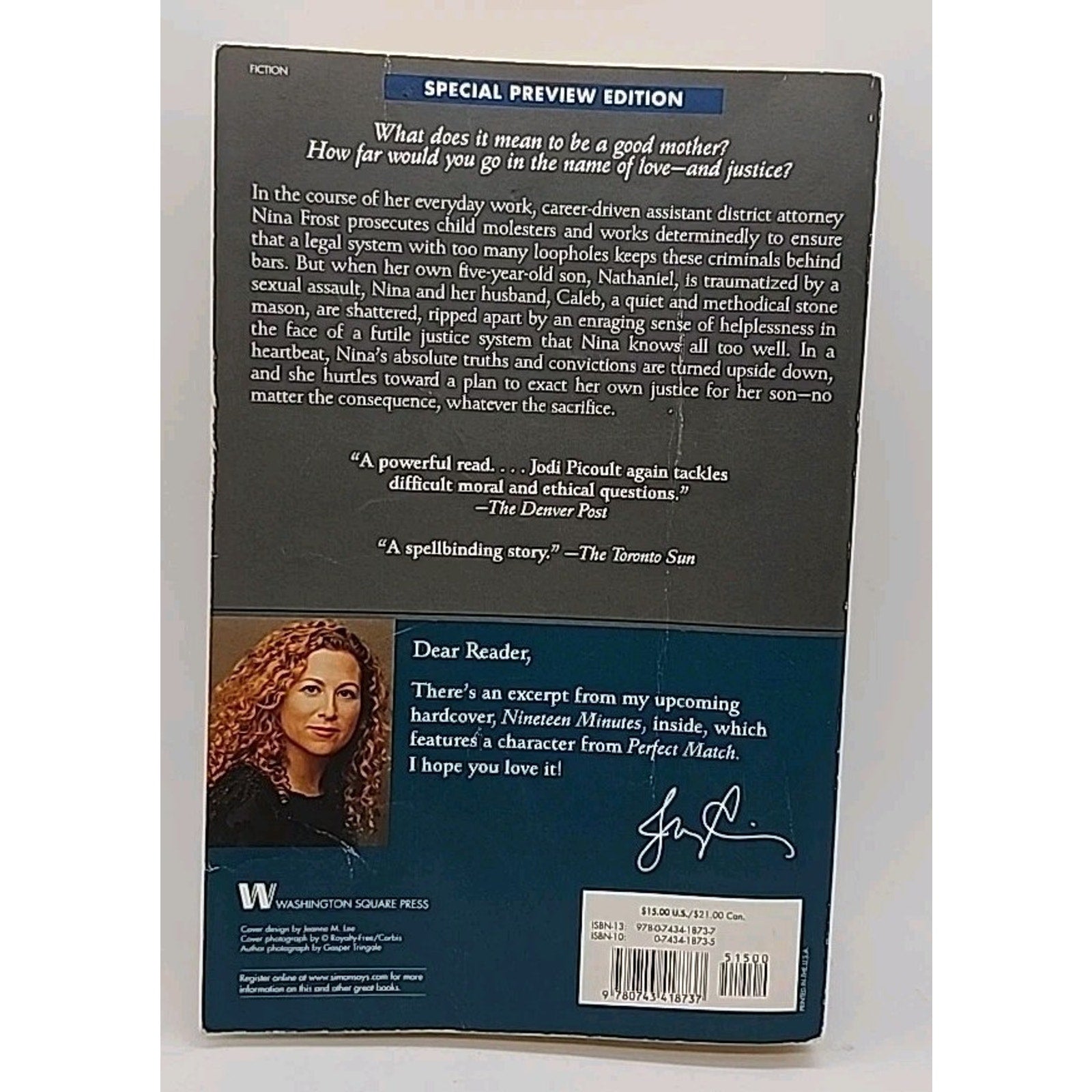 Perfect Match : A Novel by Jodi Picoult (2003, Trade Paperback)