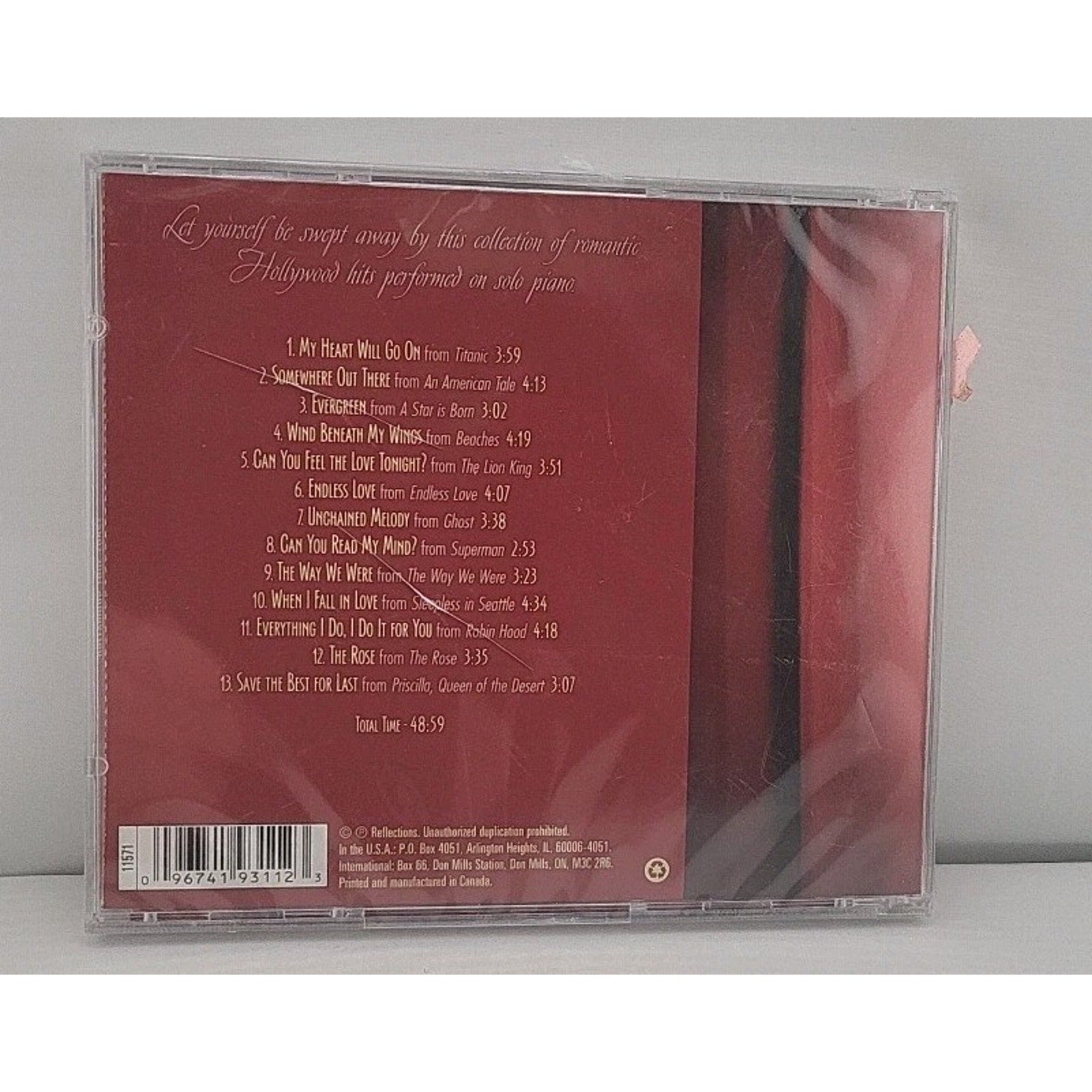 Hollywood Love Songs: Solo Piano by Attila Fias (CD, 2008, Reflections) *New*