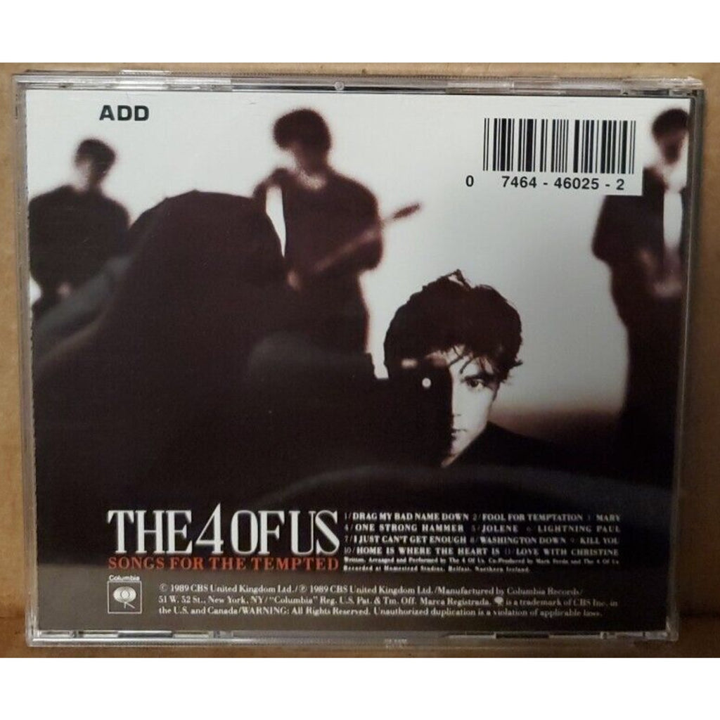 Songs for the Tempted by 4 of Us/The Four of Us (CD, Apr-1990, Columbia (USA))
