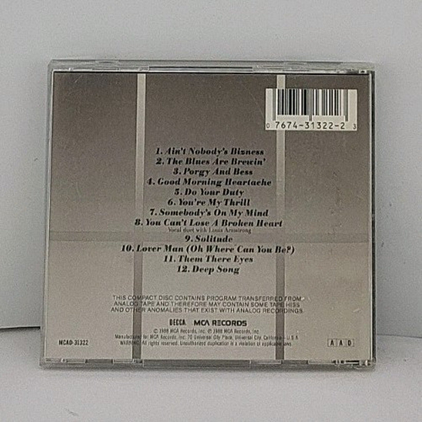 The Lady's Decca Days, Vol. 2 by Billie Holiday (CD, MCA Jazz)