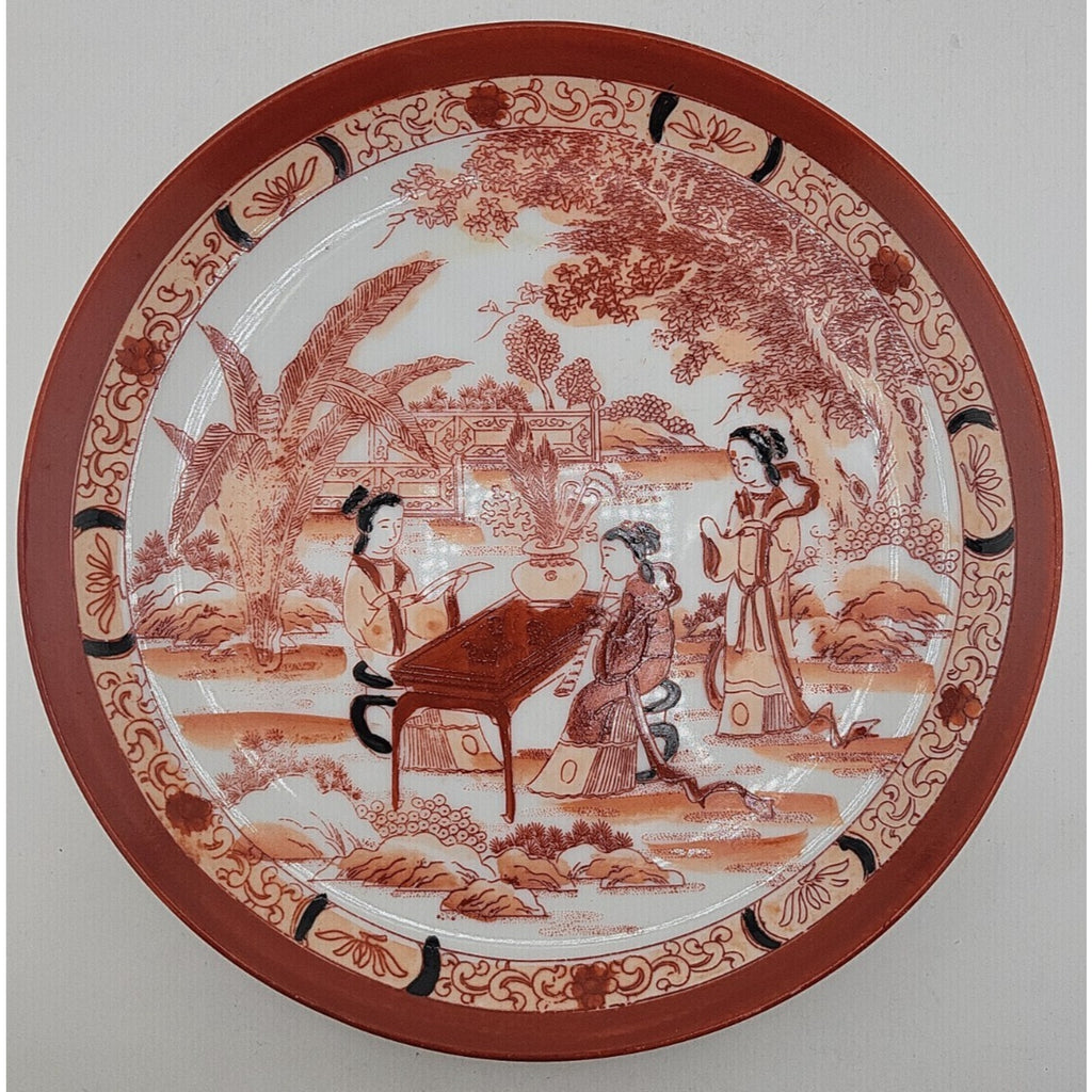 Nippon Japan Vintage Japanese Geisha Girls Porcelain Plate 8”