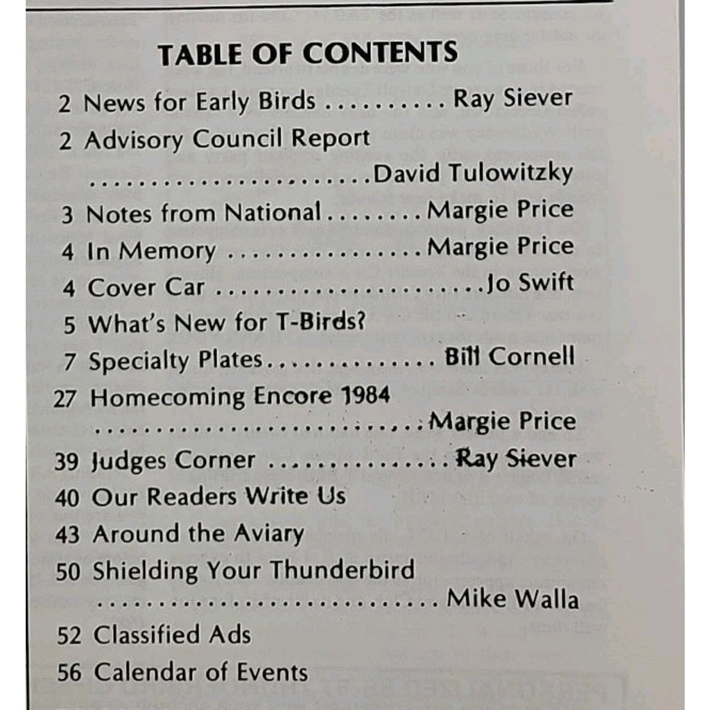 Early Bird Magazine September-October 1984