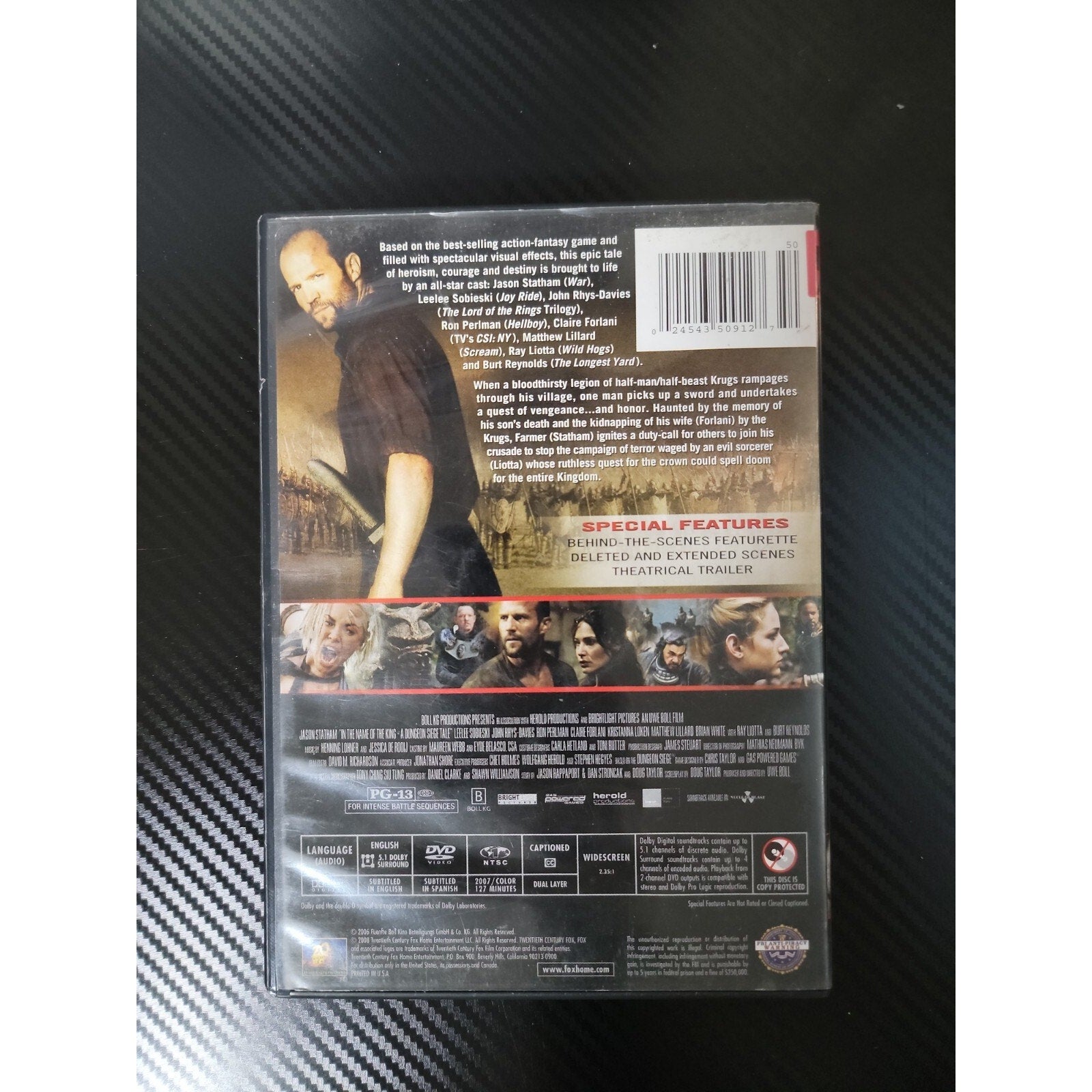 In The Name Of The King: A Dungeon Siege Tale (dvd, 2008) (D1)