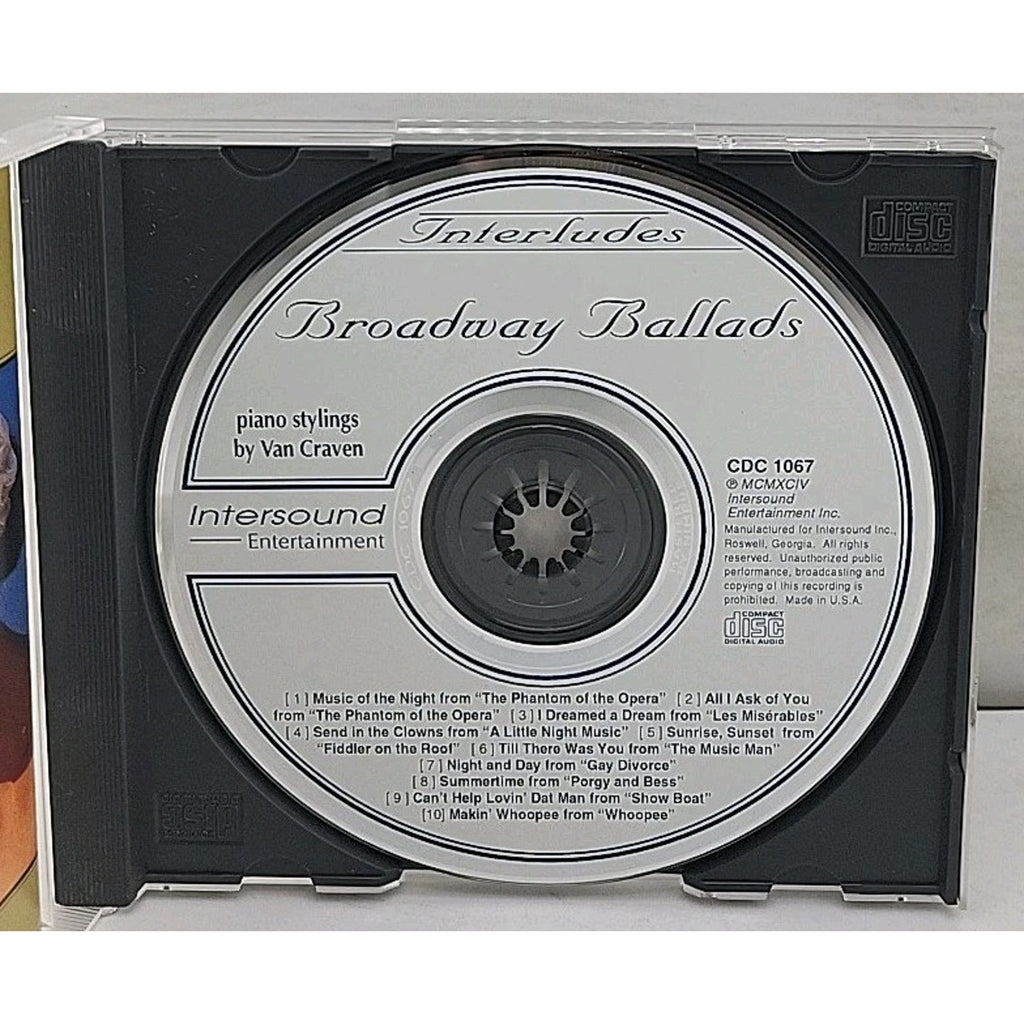 Interludes: Broadway Ballads CD by Van Craven