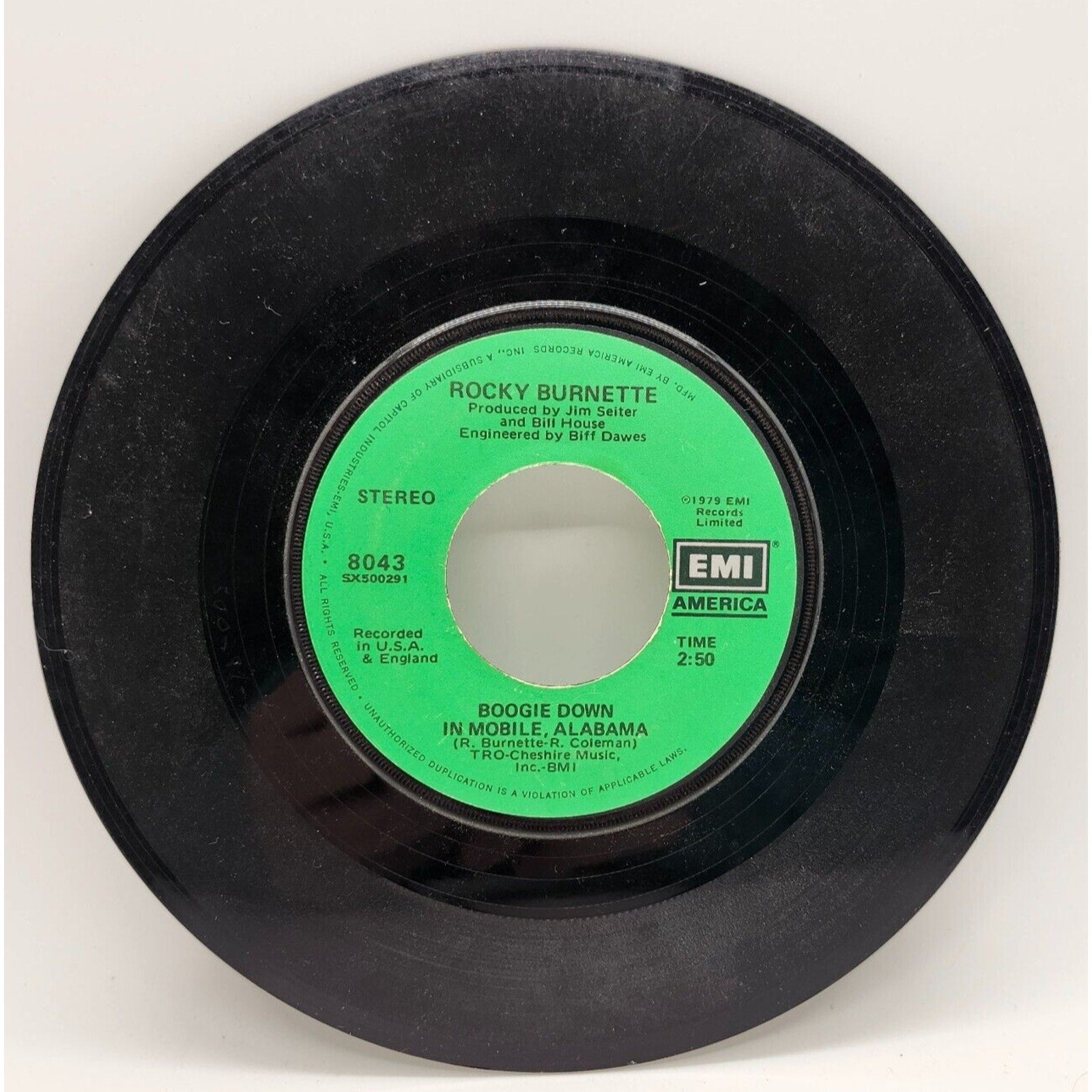 Boogie Down In Mobile, Alabama / Tired of Toein' the Line By Rocky Burnette