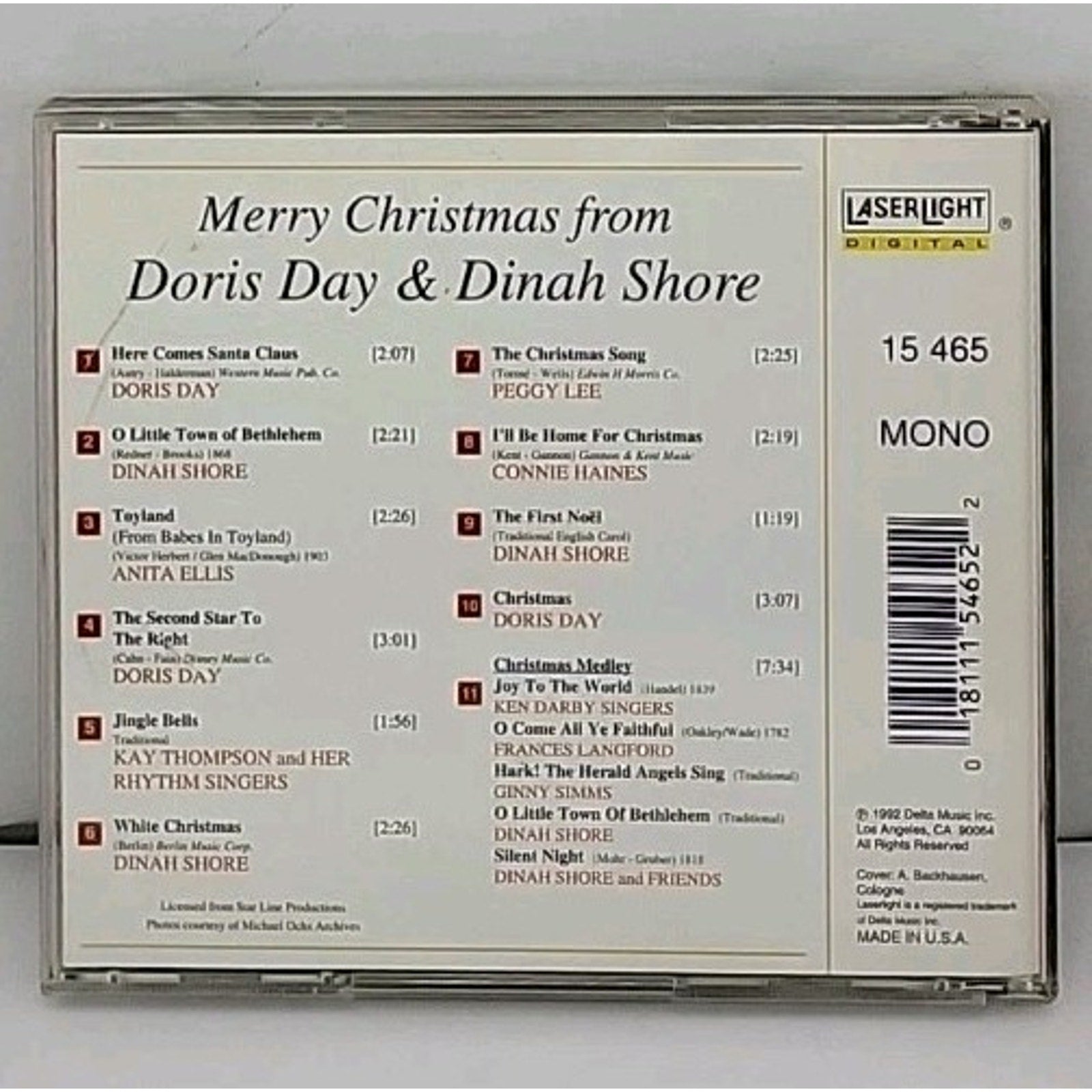Merry Christmas from Dinah sho by Day, Doris / Shore, Dinah (CD, 2000)