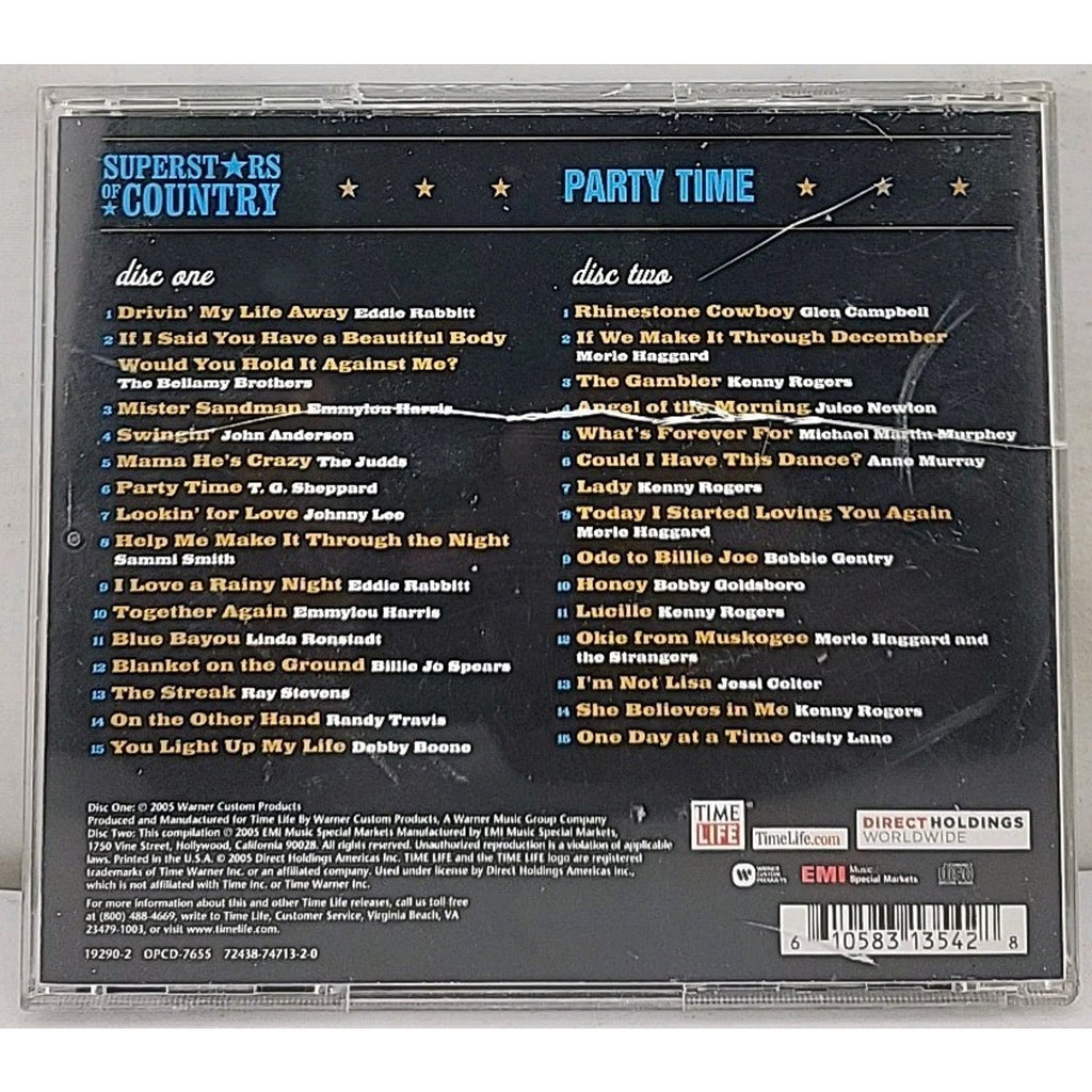 Superstars Of Country Party Time CD Time Life Disc 1 Only