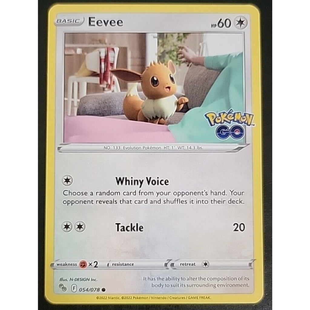 Eevee 054/078 Pokemon Go 2022 Trading Card