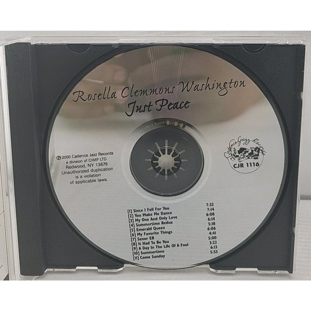 Just Peace by Rosella Clemmons Washington (CD, Dec-2000, Cadence Jazz)