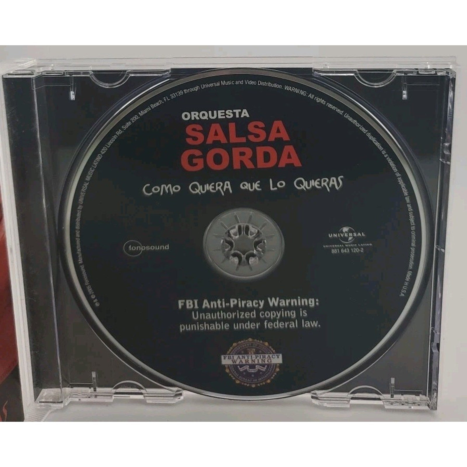 Como Quiera Que los Quieras by Orquesta Salsa Gorda (CD, Sep-2005, Universal)