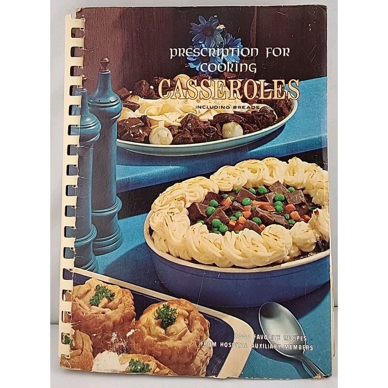 Cookbook Spiral Prescription For Cooking Casseroles 1968 Montgomery