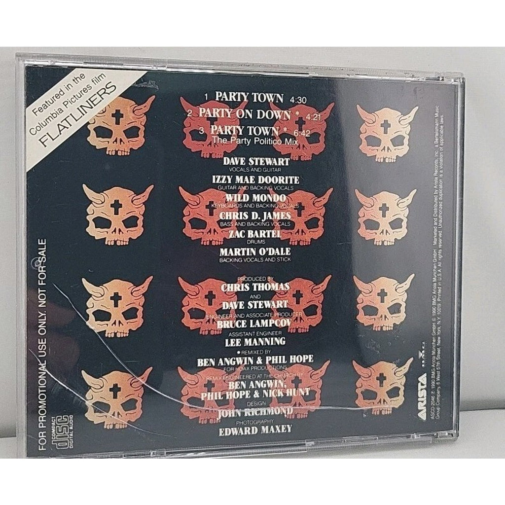 Party Town by Dave Stewart And The Spiritual Cowboys (CD, Promo, 1990, Arista)