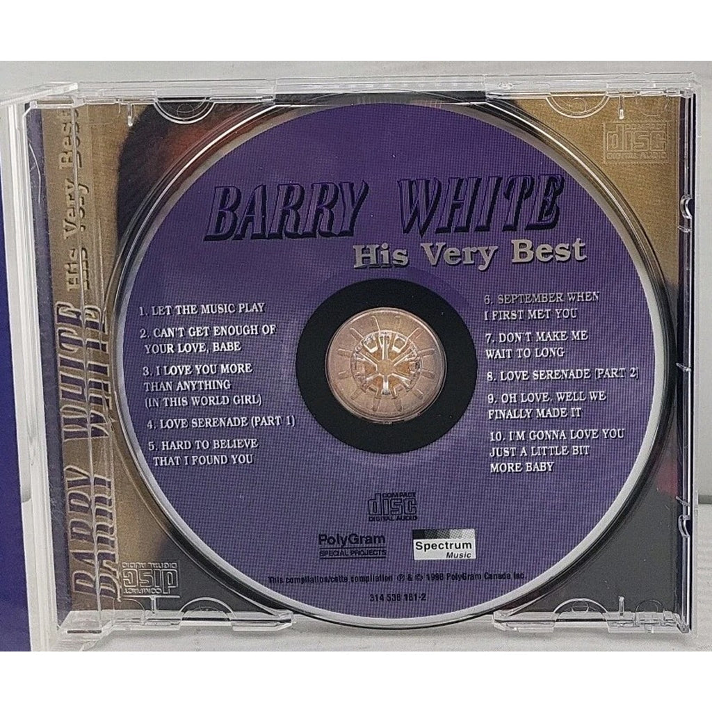 Barry White His Very Best Music CD